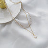 2022 Multi Layered Pearl Pendant Necklace Collar Choker Statement Necklace Women Wedding Party Jewelry Sweater Chain