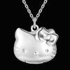 925 Stamped Silver fine lovely cat Pendant Necklace for Women Christmas gifts Party Wedding Jewelry