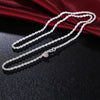 Charms 925 Stamped Silver 3MM beautiful twisted rope Necklace for Women 16-24 Incn party Jewelry Holiday gifts