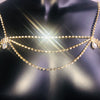 Stonefans Handmade Bridal Rhinestone Shoulder Necklace Chain for Women Wedding Crystal Body Shoulder Jewelry Statement Necklace