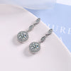 925 Stamp Silver Color Zircon Earrings Water Earring Women Wedding Jewelry Engagement Gift Christmas