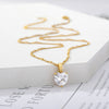 Heart Necklaces for Women Stainless Steel Gold Zircon Chain Heart Lover Necklace Clavicle Choker Valentine Jewelry Wedding Gift