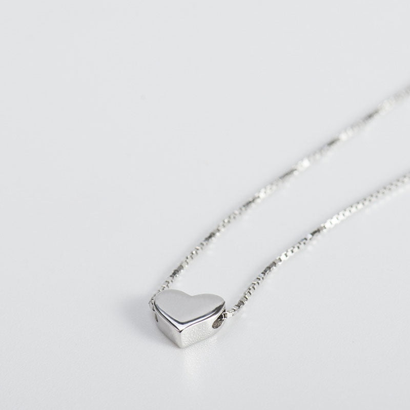 Heart Pendant Necklace For Women Choker Silver Color Wedding Girls Neck Chain Jewelry Girlfriend Valentines Day Gifts