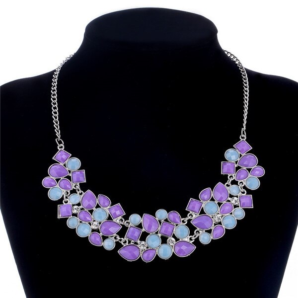 Hesiod Orange Oil Jewelry Wedding Party Statement Necklace For Women Short Design Chokers Necklace