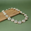 Gorgeous Floral Rhinestone Necklace Sweater Chain For Women Punk Choker Temperament Retro Wedding Jewelry Gift