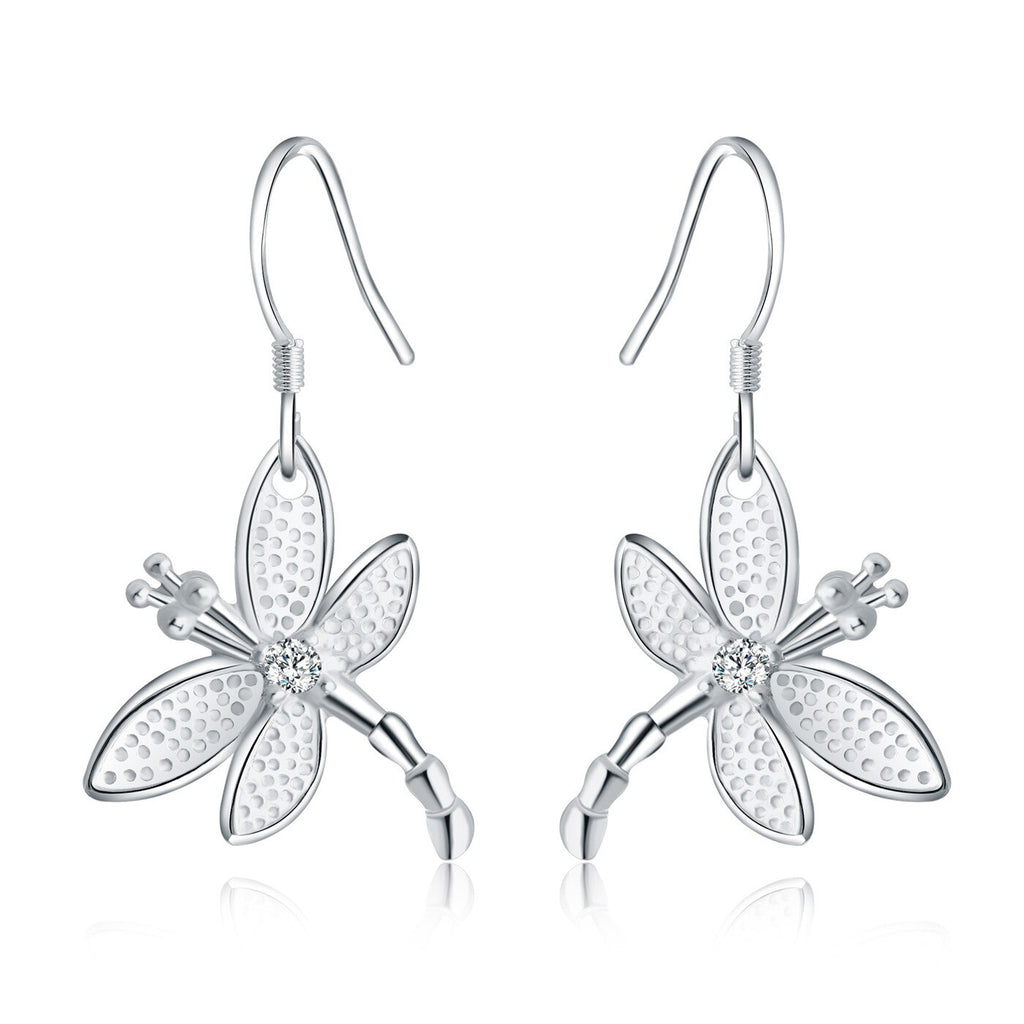 925 Stamp Silver Color Retro Zircon Dangle Earrings For Women Animal Drop Earrings Wedding Party Jewelry Christmas GaaBou