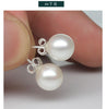 925 Stamp Silver Color Earrings Pearl Retro Studs Earring Women Girl Ladies Jewelry Wedding Gift