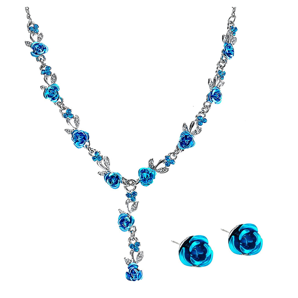 High-end Atmosphere Rose Flower Alloy Necklace Suit Dress Accessories Multilayer Women Girls Jewelry Wedding Necklace Pendant