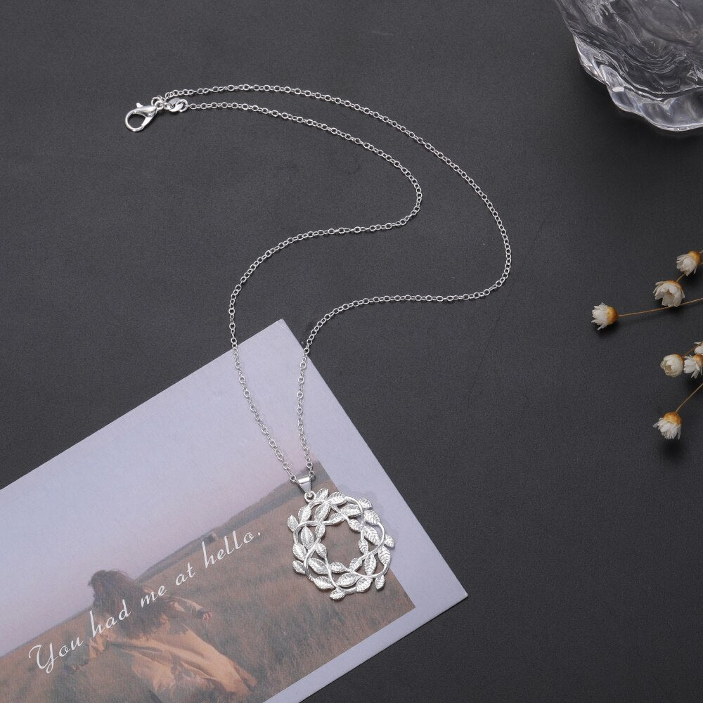 925 Stamped Silver fine Flowers leaves Pendant Necklace for Women Christmas Gifts Party wedding Jewelry