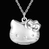 925 Stamped Silver fine lovely cat Pendant Necklace for Women Christmas gifts Party Wedding Jewelry