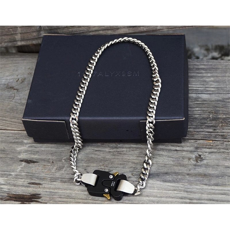 Hip-Hop 1017 ALYX 9SM Hero Chain Necklace Men Women 1:1 Titanium Metal