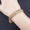 Hip hop cuban link chain women crystal necklace 13mm wide 16inch choker iced out bling jewelry 1 row cz rose gold rapper