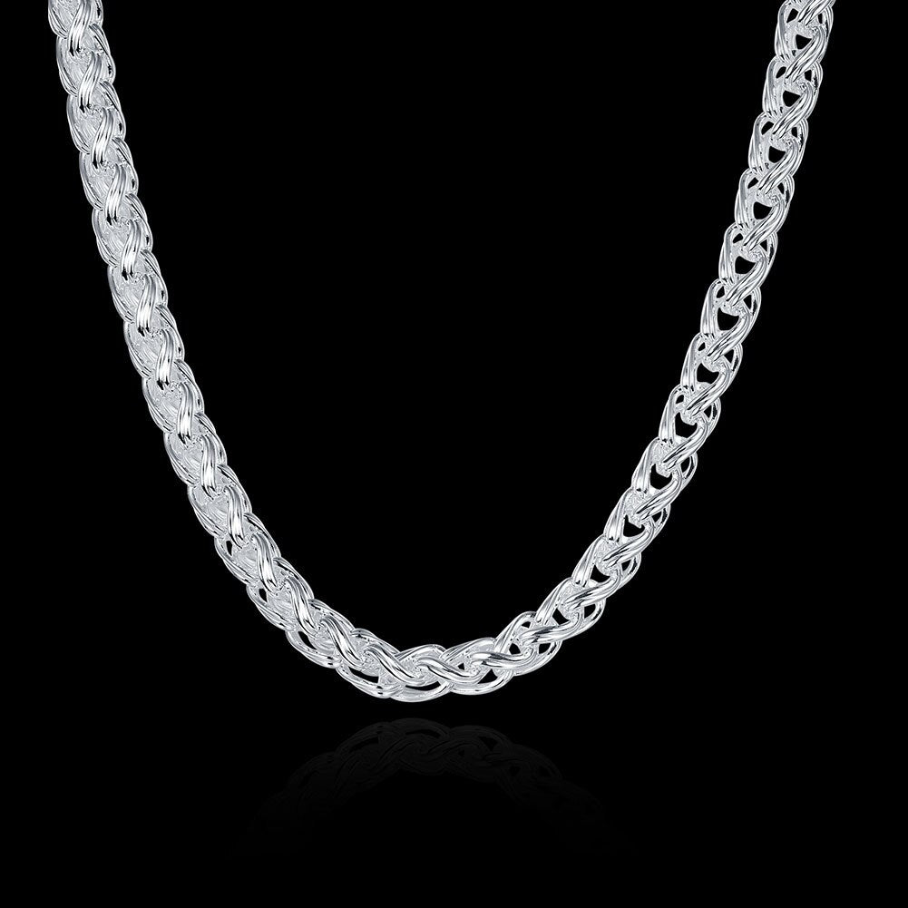 925 Stamped Silver Classic Simple 6mm twisted circle Necklaces for woman men fine party Jewelry Christmas Gifts