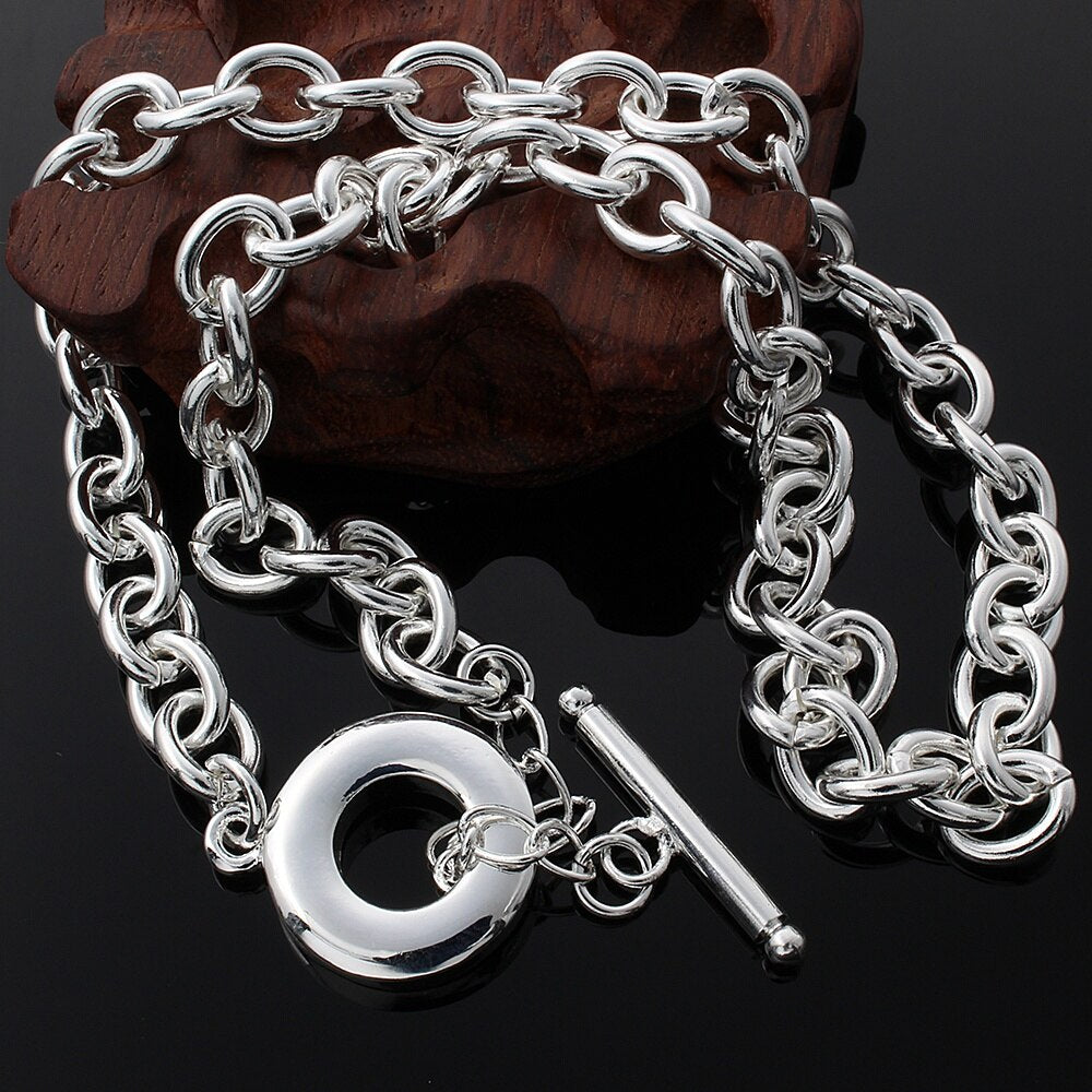 925 Stamped Silver Necklaces for Men's woman  designer party wedding accessories fine Jewelry Christmas Gifts