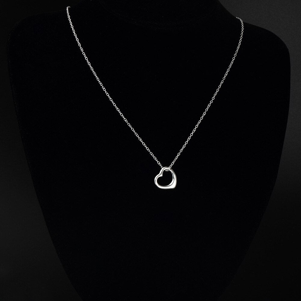 925 Stamped Silver romantic heart Pendant Necklace For Women Holiday gift party wedding accessories charms Jewelry