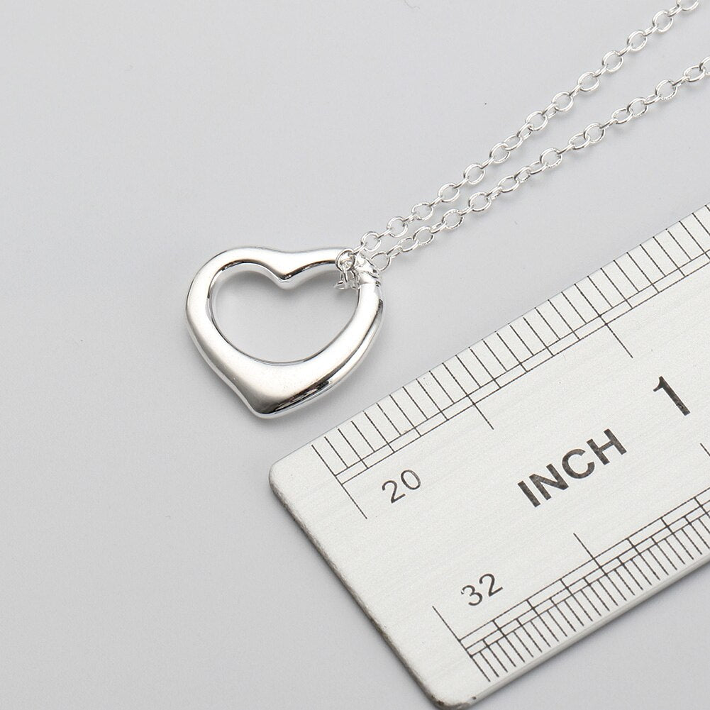 925 Stamped Silver romantic heart Pendant Necklace For Women Holiday gift party wedding accessories charms Jewelry