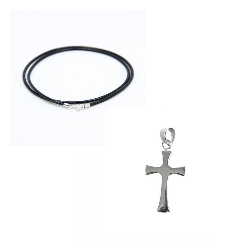Hot Sale New Simple Cross Charms Necklaces & Pendants For Women Men Fashion Undertale sterling-silver-jewelry Co Accessory
