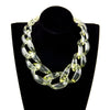 Transparent Acrylic Hyperbole Thick Chain 7 Colors Chunky Multi Colors Choker Necklace Unisex Jewelry Accessories Gift