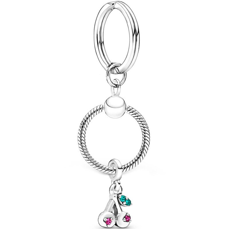 Zinc Alloy Silver Plated Keychain For Women Men Lovers Gift Wedding Couple Lemon Pendant Keyring Key Chain