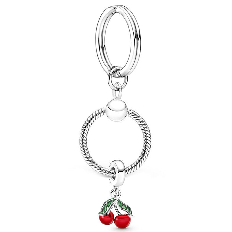 Zinc Alloy Silver Plated Keychain For Women Men Lovers Gift Wedding Couple Lemon Pendant Keyring Key Chain