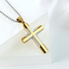 Selling Stainless Steel Jewelry Men's Cross Necklace Gold/Black/Blue Wedding Gift Pendant For Men