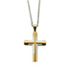 Selling Stainless Steel Jewelry Men's Cross Necklace Gold/Black/Blue Wedding Gift Pendant For Men