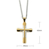 Selling Stainless Steel Jewelry Men's Cross Necklace Gold/Black/Blue Wedding Gift Pendant For Men