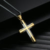 Selling Stainless Steel Jewelry Men's Cross Necklace Gold/Black/Blue Wedding Gift Pendant For Men