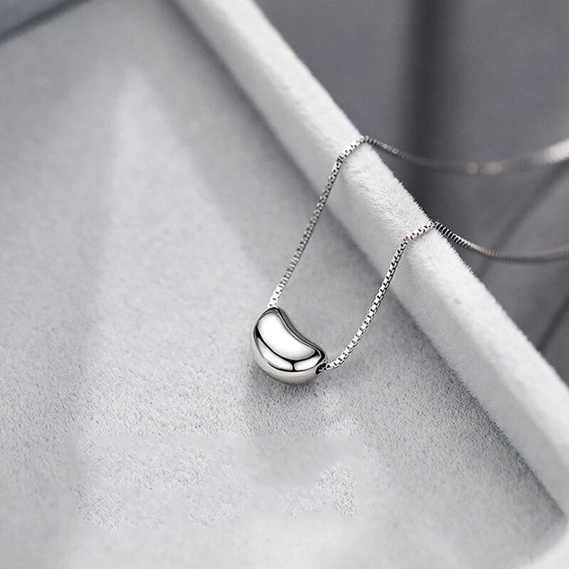 charm 925 Stamped Silver romanticAcacia beans pendant Necklace for Women party wedding Popular Jewelry Holiday gift