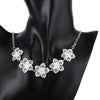 charms Pretty Flowers necklaces bracelets 925 Sterling Silver Jewelry sets for women Party wedding accessories gift