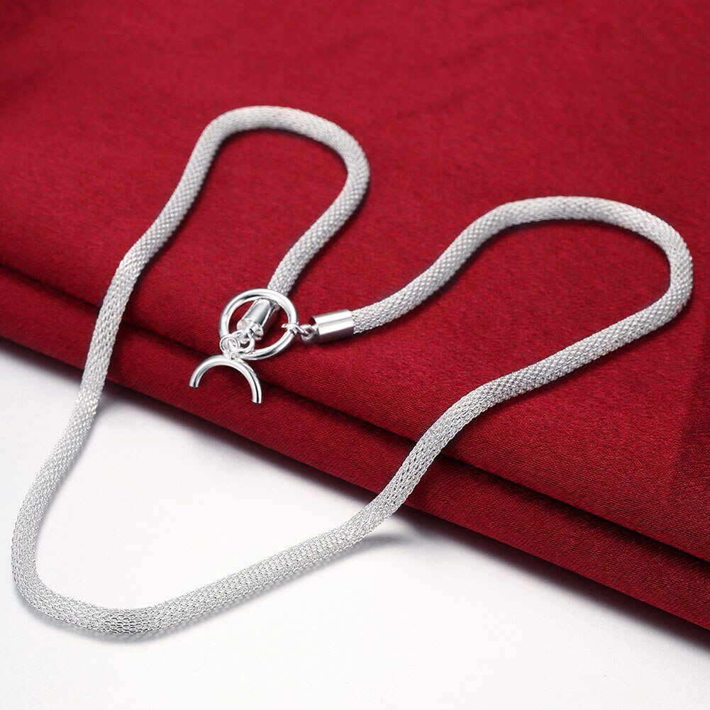 925 Stamped Silver Necklaces for woman Retro Christmas Gifts wedding party fine  Jewelry