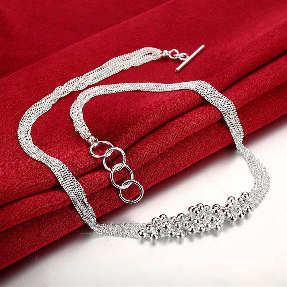 fine 925 Stamped Silver Tassel beads Grapes Necklace For Woman noble wedding party Jewelry Christmas gifts