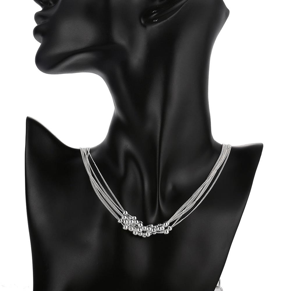 fine 925 Stamped Silver Tassel beads Grapes Necklace For Woman noble wedding party Jewelry Christmas gifts