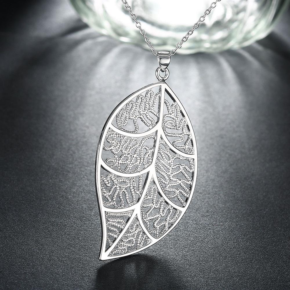 korean 925 Sterling Silver beautiful leaves necklace earrings for women designer Jewelry set Party wedding gifts