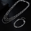 designer 925 sterling silver Tassel beads Bracelets necklaces for women original jewlery sets party wedding