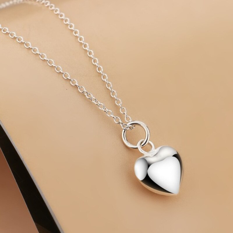 selling  925 sterling silver heart necklaces earrings for women Designer party wedding Jewelry Sets gift