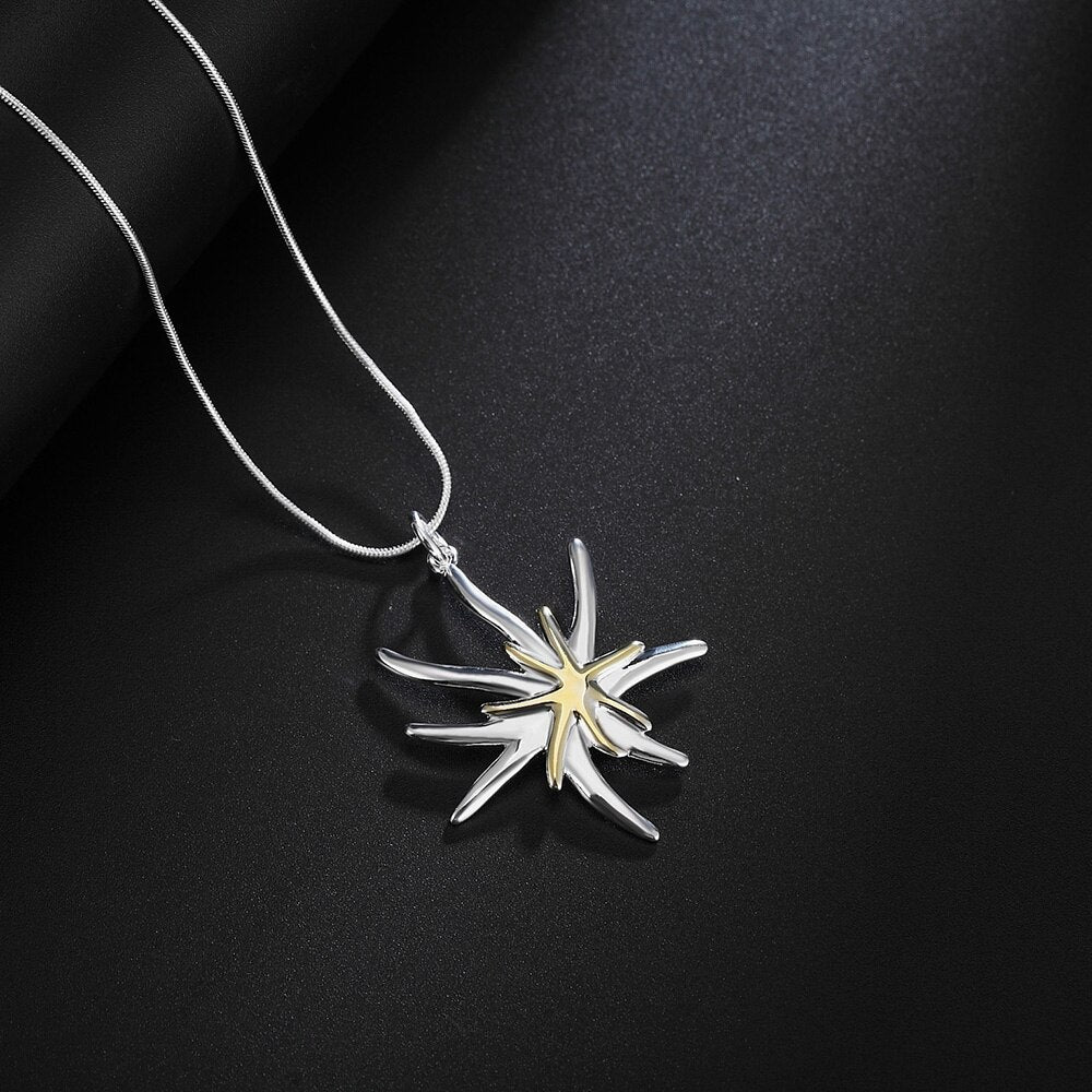 trend 925 Stamped Silver fine Starfish Pendant Necklace For Women Holiday gifts party wedding streetwear Jewelry