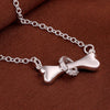 trend 925 Stamped silver fine Crystal Dog bones Pendant Necklaces for woman charm party Jewelry Christmas gifts