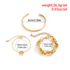 IngeSight.Z 3 pcs/set Punk Metal Twisted Rope Chain Bracelets Bangles for Women Hip Hop Gold Color  Small Sequin Link Bracelets