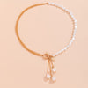 Ingemark Kpop Baroque Irregular Pearl Pendant Necklace for Women Wedding Punk Chest Tassel Chain OT Buckle Choker Party Jewelry