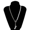 Ingemark Kpop Baroque Irregular Pearl Pendant Necklace for Women Wedding Punk Chest Tassel Chain OT Buckle Choker Party Jewelry