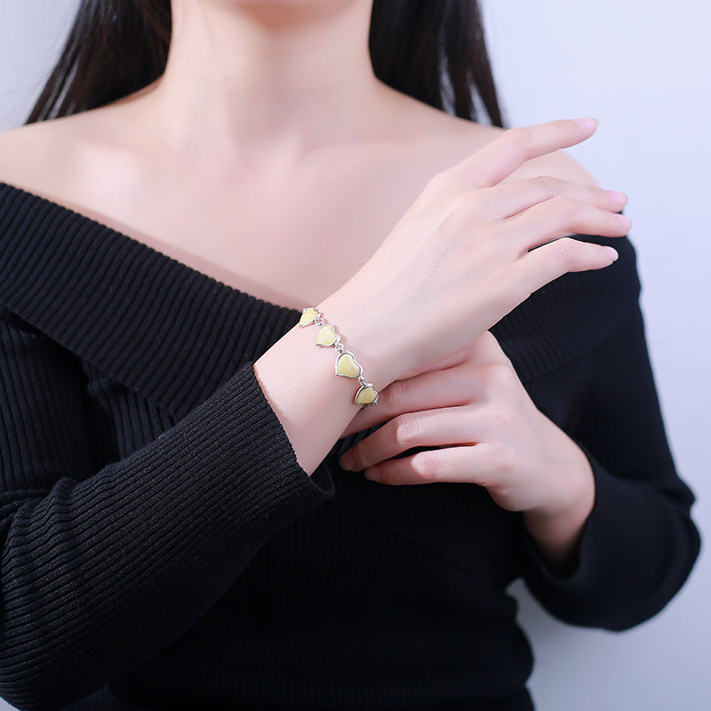 Genuine Exclusive design of natural Baltic amber beeswax bracelet female 925 silver inl to support the re-examination