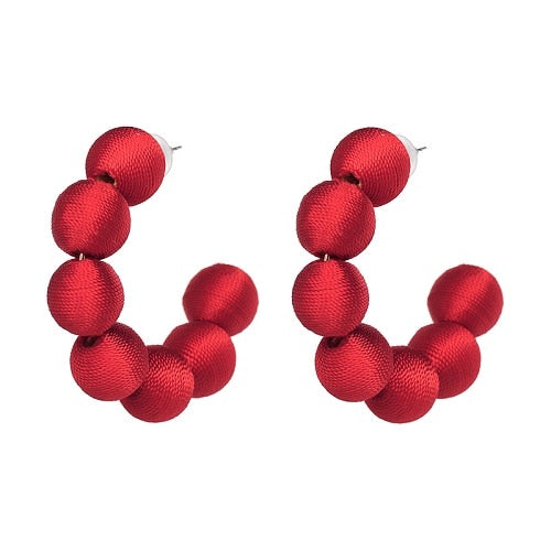 7 colors statement pom pom drop earring Jewelry Hot Selling Elegant Earrings for Women earrings