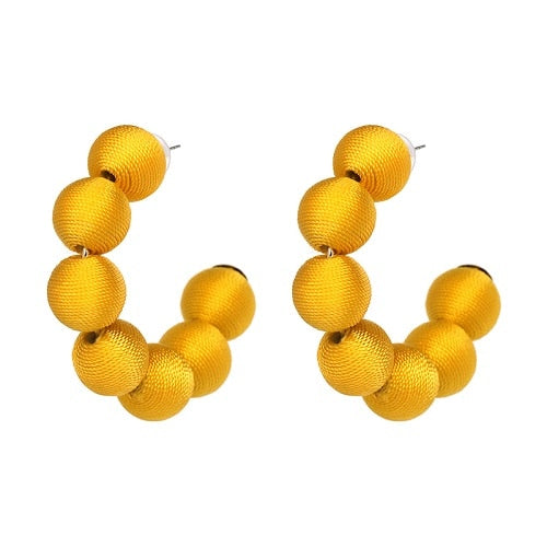 7 colors statement pom pom drop earring Jewelry Hot Selling Elegant Earrings for Women earrings
