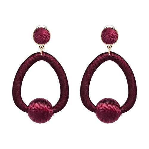 7 colors statement pom pom drop earring Jewelry Hot Selling Elegant Earrings for Women earrings