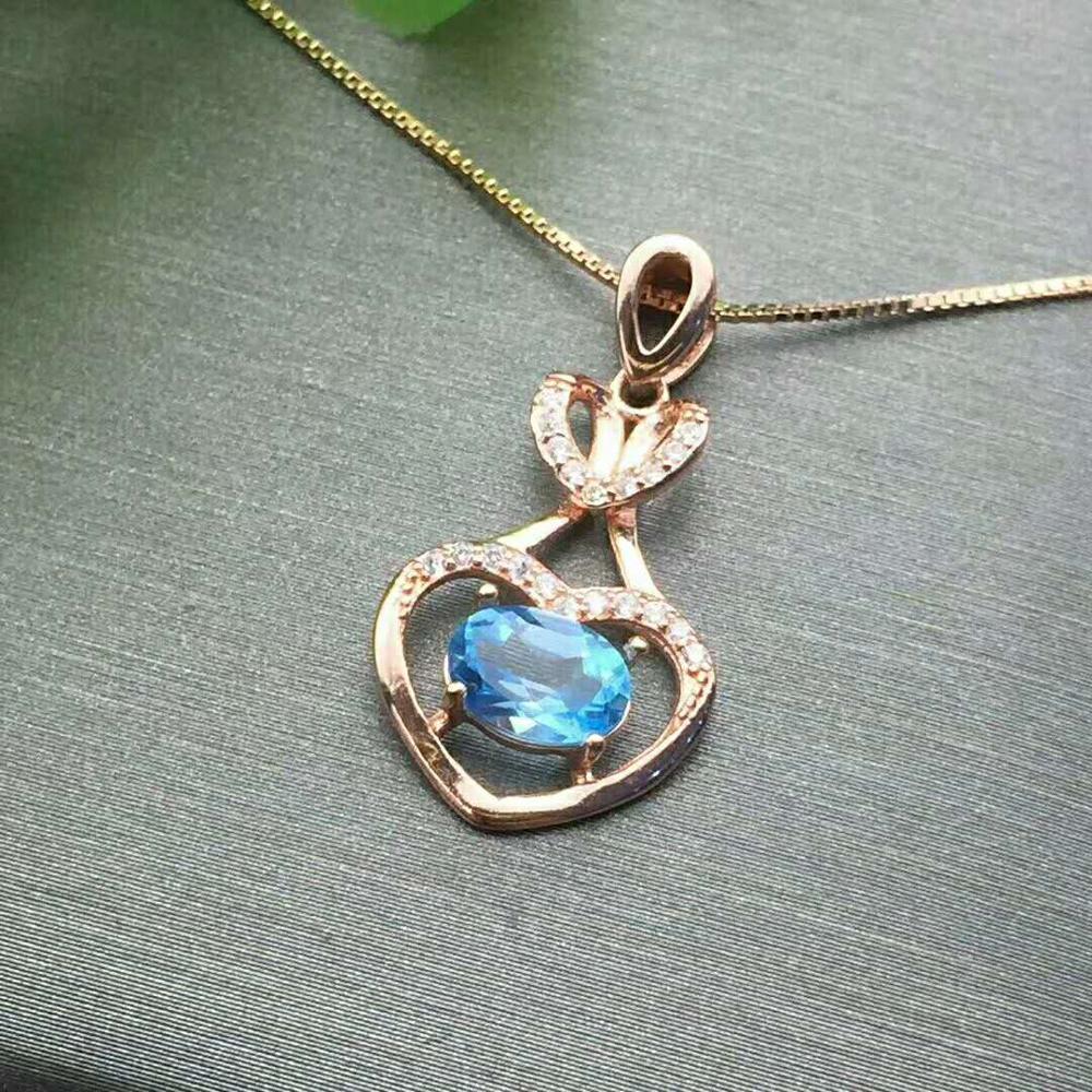 boutique jewelry, 925 Sterling Silver with Topaz Pendant Jewelry Chain set shinv paragraph