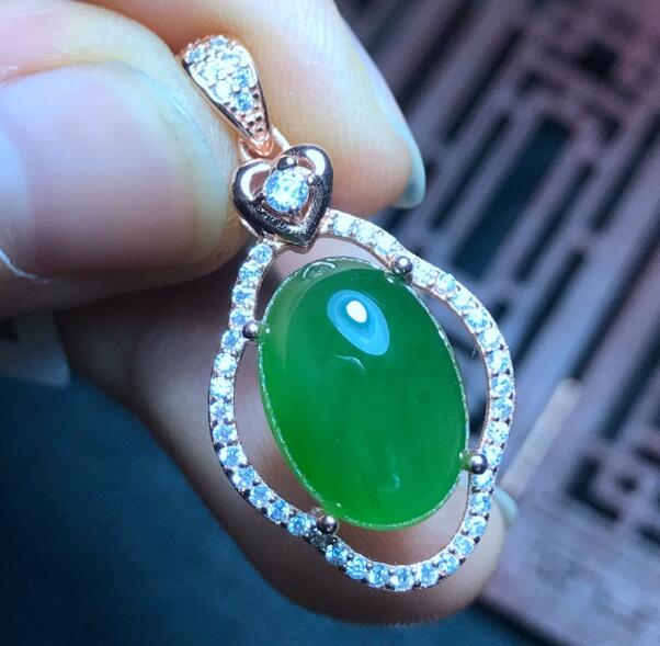 boutique jewelry,Natural Hetian Biyu Necklace Pendant 925 Silver to send necklace