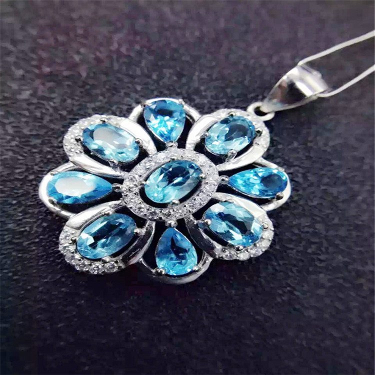 boutique jewelry, Natural Topaz Pendant 925 Sterling Silver Pendant Sterling silver jewelry lady