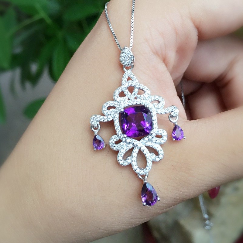 boutique jewelry,Pendants Wholesale 925 sterling silver inset female models pendant