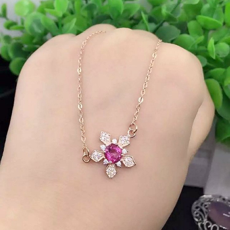 boutique jewelry, Vintage Necklace 925 Silver Inl Topaz Snowflake Necklace